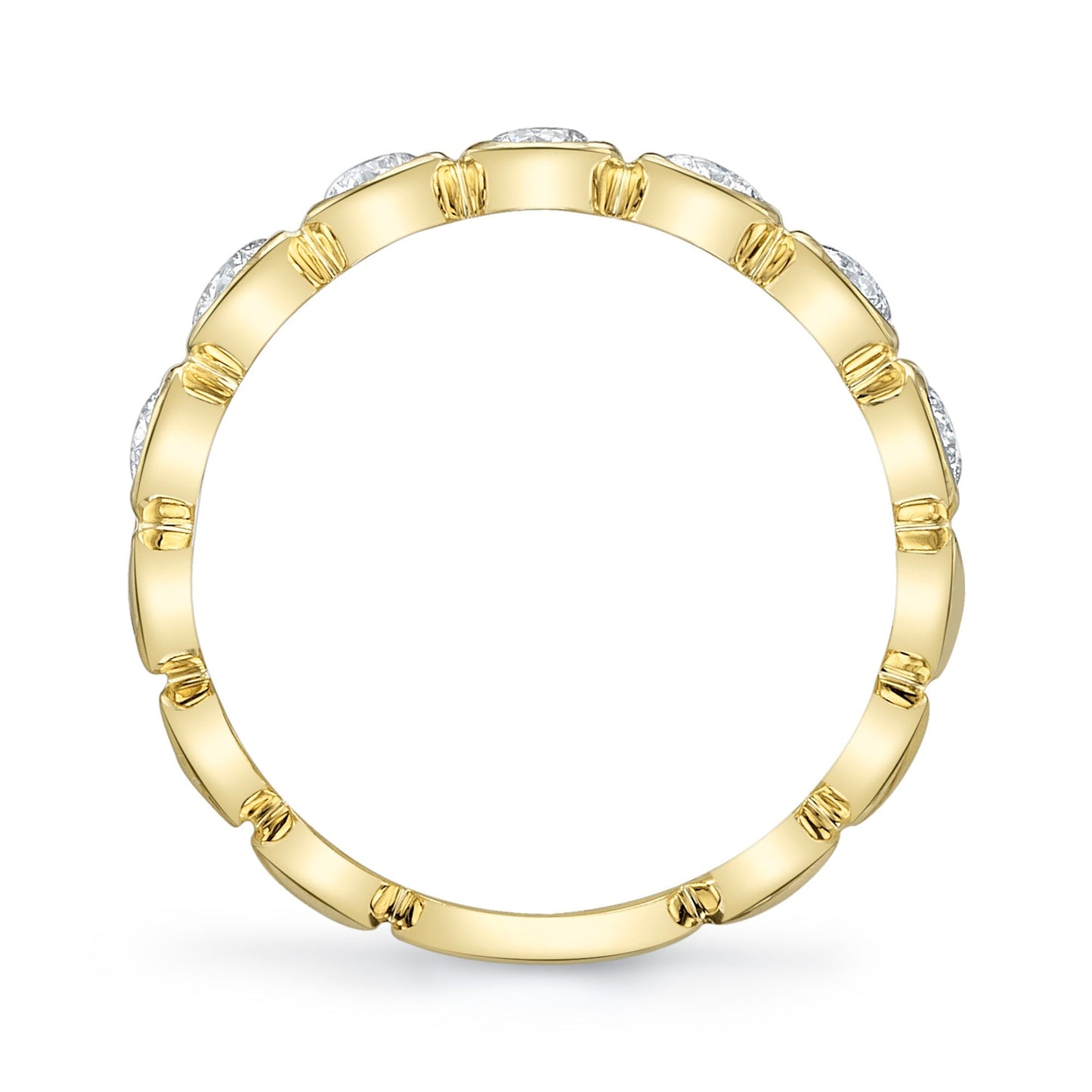 0.60CT 14K Y/G DIAMOND BEZEL BAND