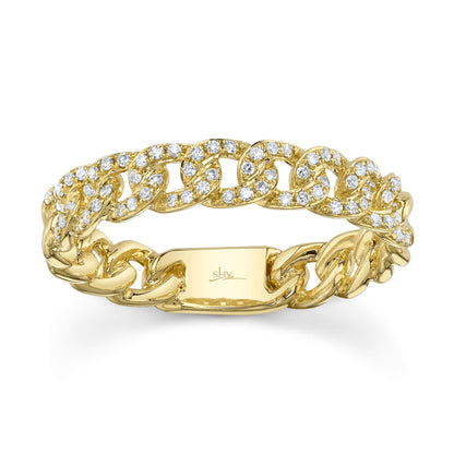 0.16CT 14K Y/G DIAMOND LINK RING