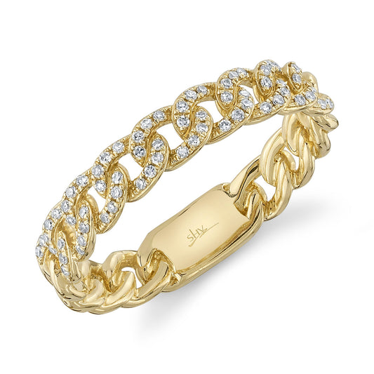 0.16CT 14K Y/G DIAMOND LINK RING