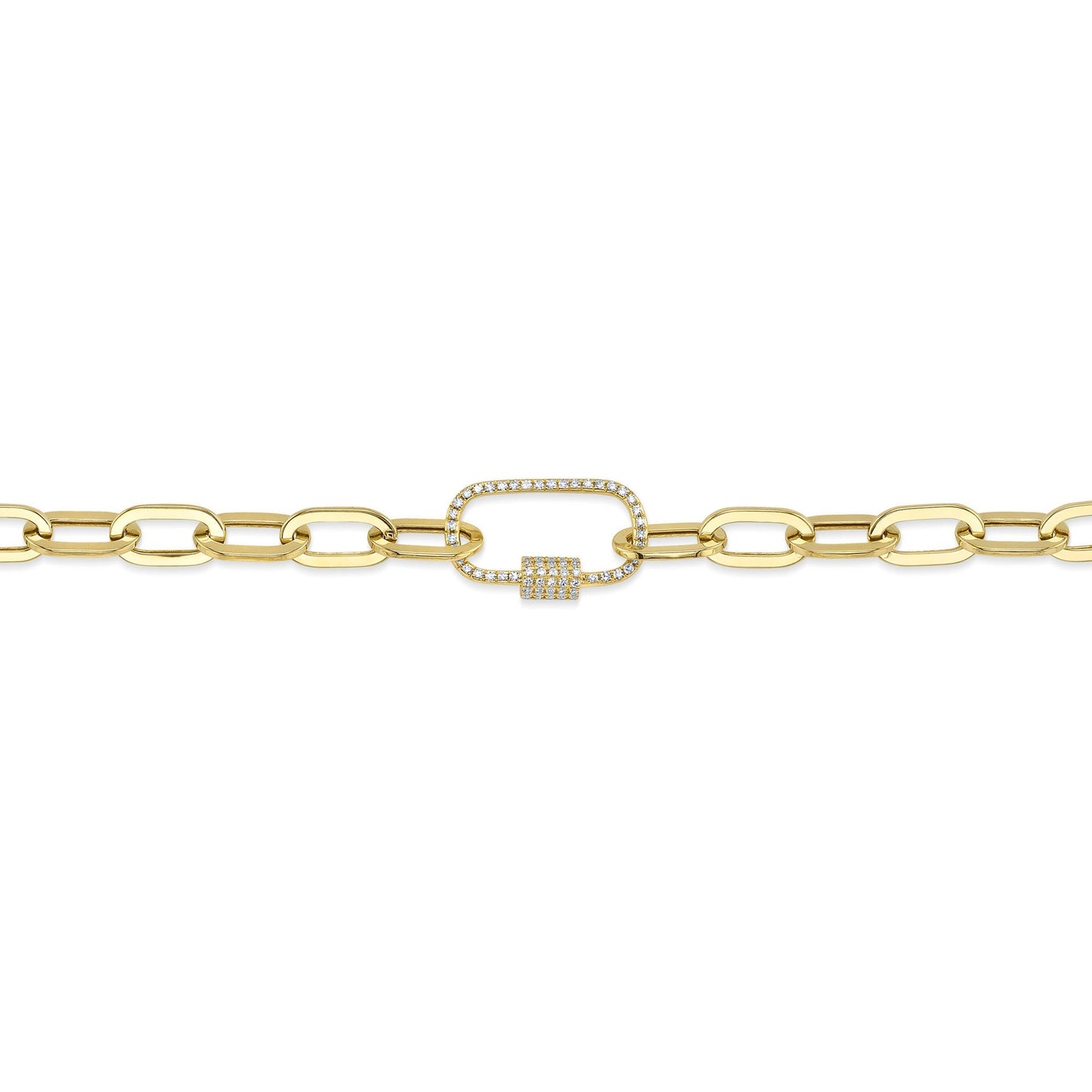 0.23CT 14K Y/G DIAMOND PAPER CLIP LINK NECKLACE