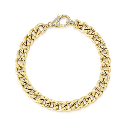 0.25CT 14K Y/G DIAMOND LINK BRACELET