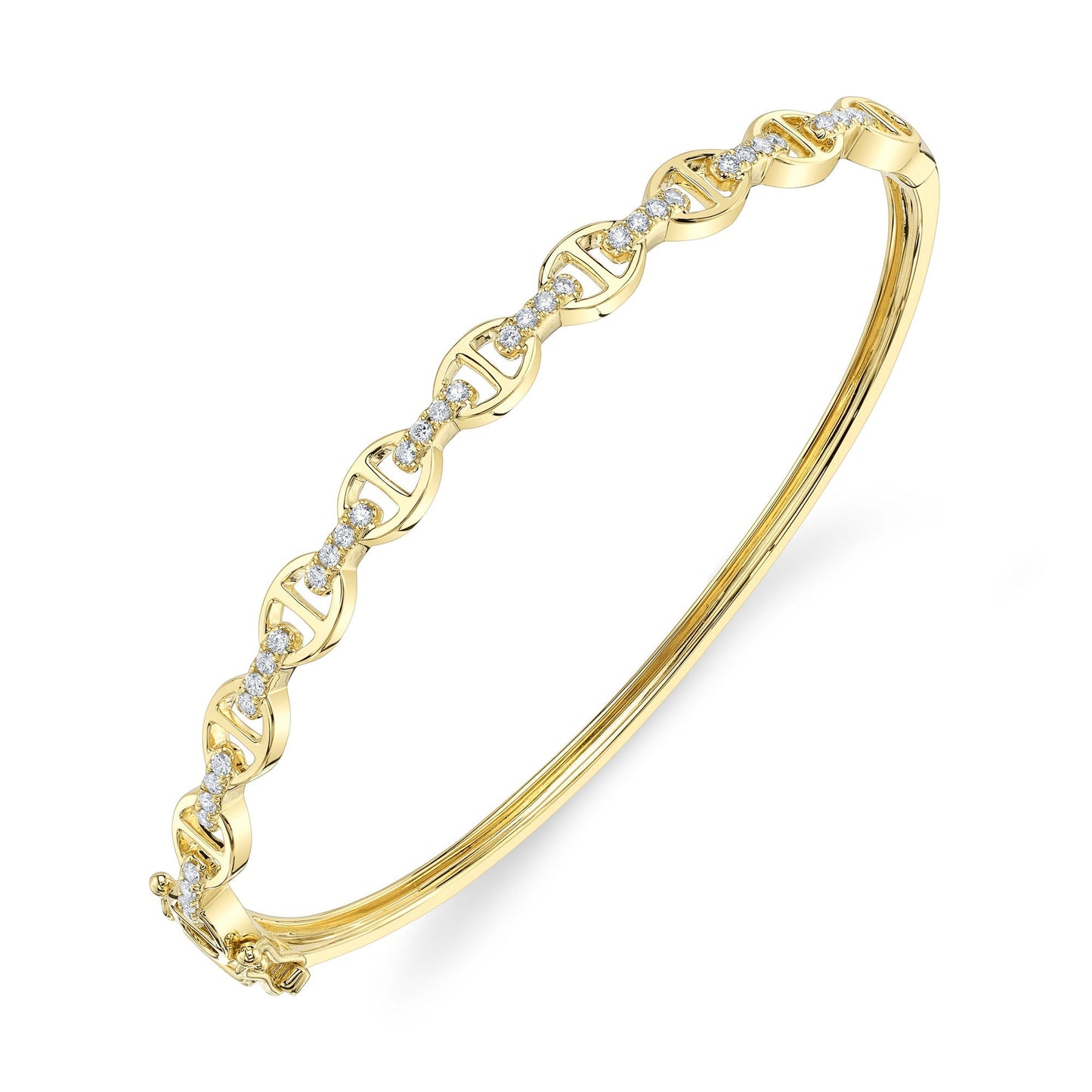 0.35CT 14K Y/G DIAMOND BANGLE