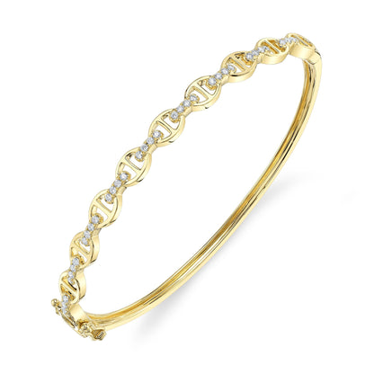 0.35CT 14K Y/G DIAMOND BANGLE