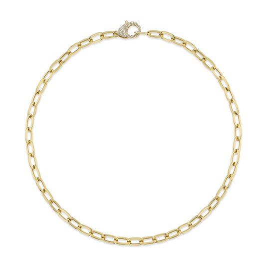 0.42CT DIAMOND PAPER CLIP LINK NECKLACE