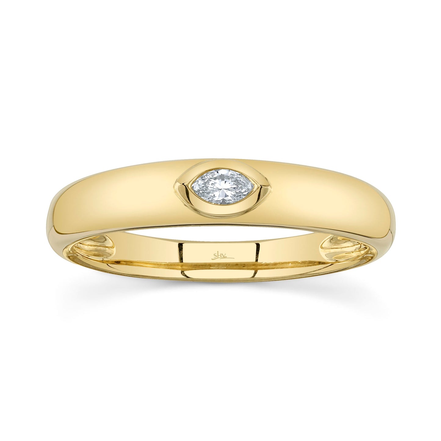 0.08CT DIAMOND MARQUISE BEZEL BAND