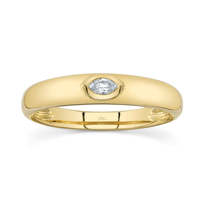 0.08CT DIAMOND MARQUISE BEZEL BAND