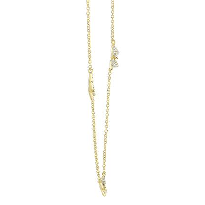 0.23CT 14K Y/G DIAMOND BUTTERFLY NECKLACE