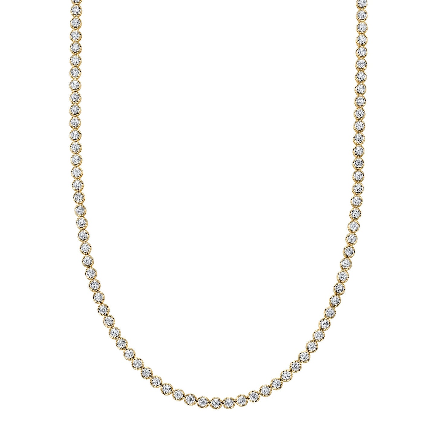1.93CT 14K Y/G DIAMOND TENNIS NECKLACE