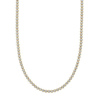 1.93CT 14K Y/G DIAMOND TENNIS NECKLACE
