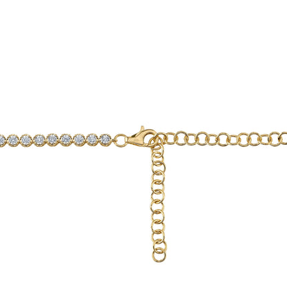 1.93CT 14K Y/G DIAMOND TENNIS NECKLACE