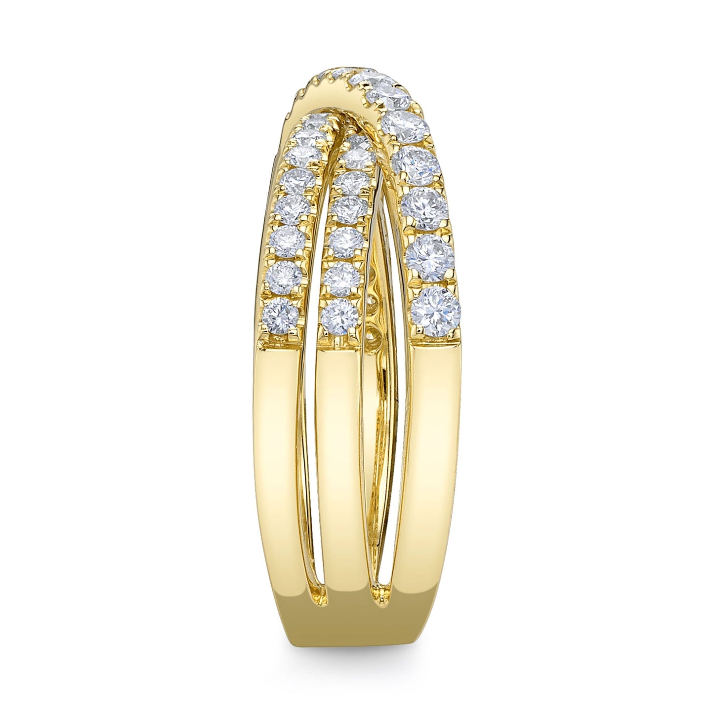0.79CT 14K Y/G DIAMOND BRIDGE RING