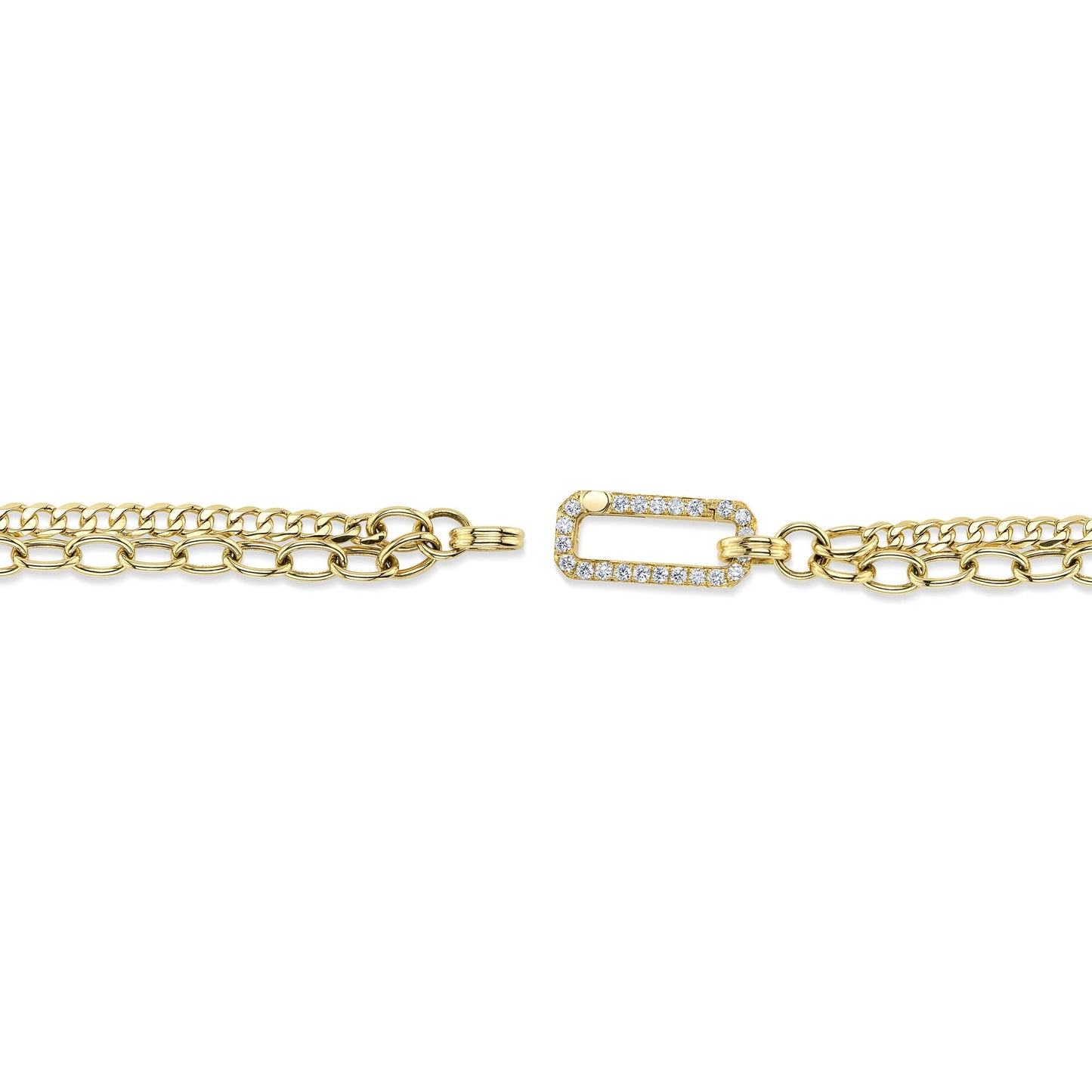 0.41CT 14K Y/G DIAMOND LINK BRACELET