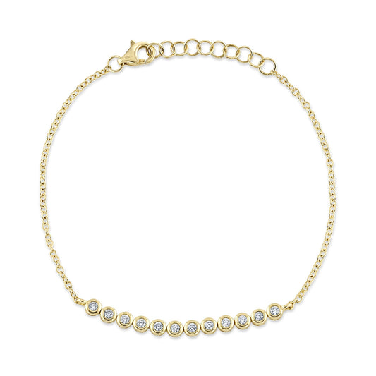 0.26CT 14K Y/G DIAMOND BEZEL BRACELET