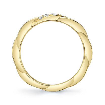 0.12CT 14K Y/G DIAMOND TWISTED BAND