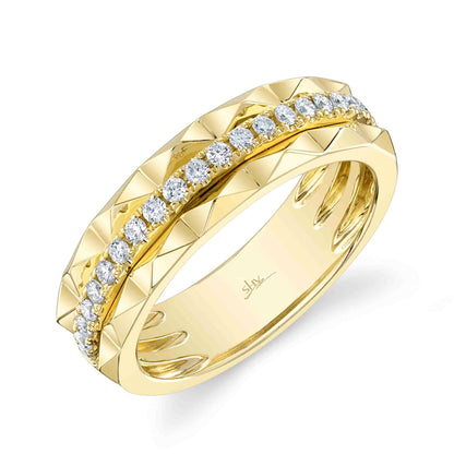 0.26CT 14K Y/G DIAMOND LADY'S BAND