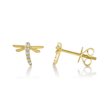 0.05CT DIAMOND DRAGONFLY EARRING