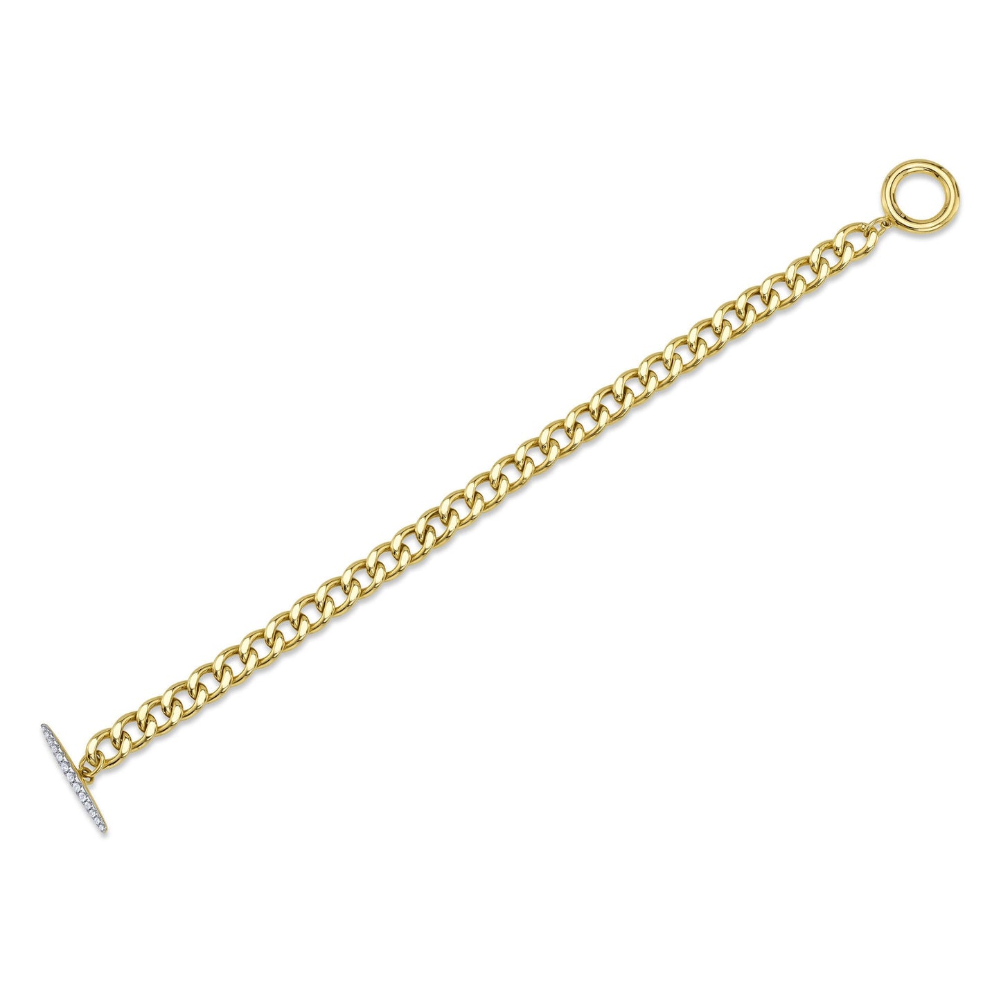 0.17CT 14K Y/G DIAMOND LINK BRACELET