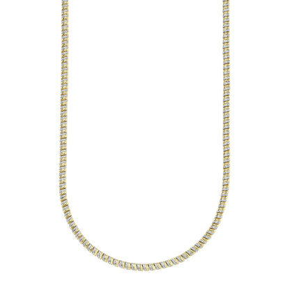 1.41CT 14K Y/G DIAMOND RIBBED NECKLACE