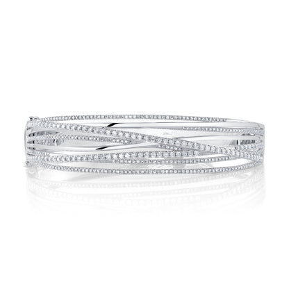 1.64CT 14K W/G DIAMOND BRIDGE BANGLE