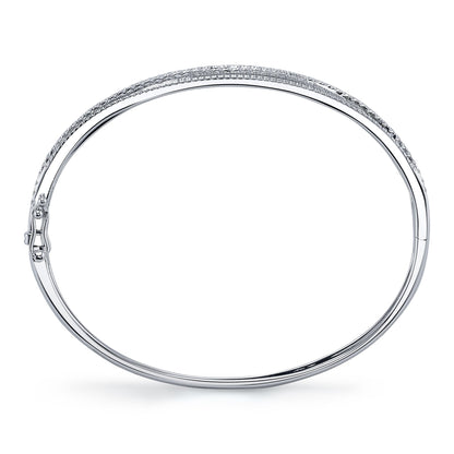 1.64CT 14K W/G DIAMOND BRIDGE BANGLE