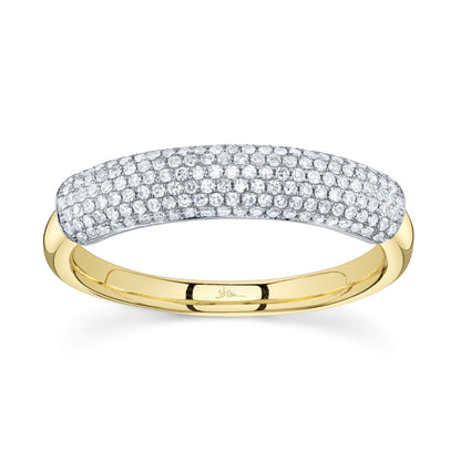0.37CT 14K2T Y/W DIAMOND PAVE BAND
