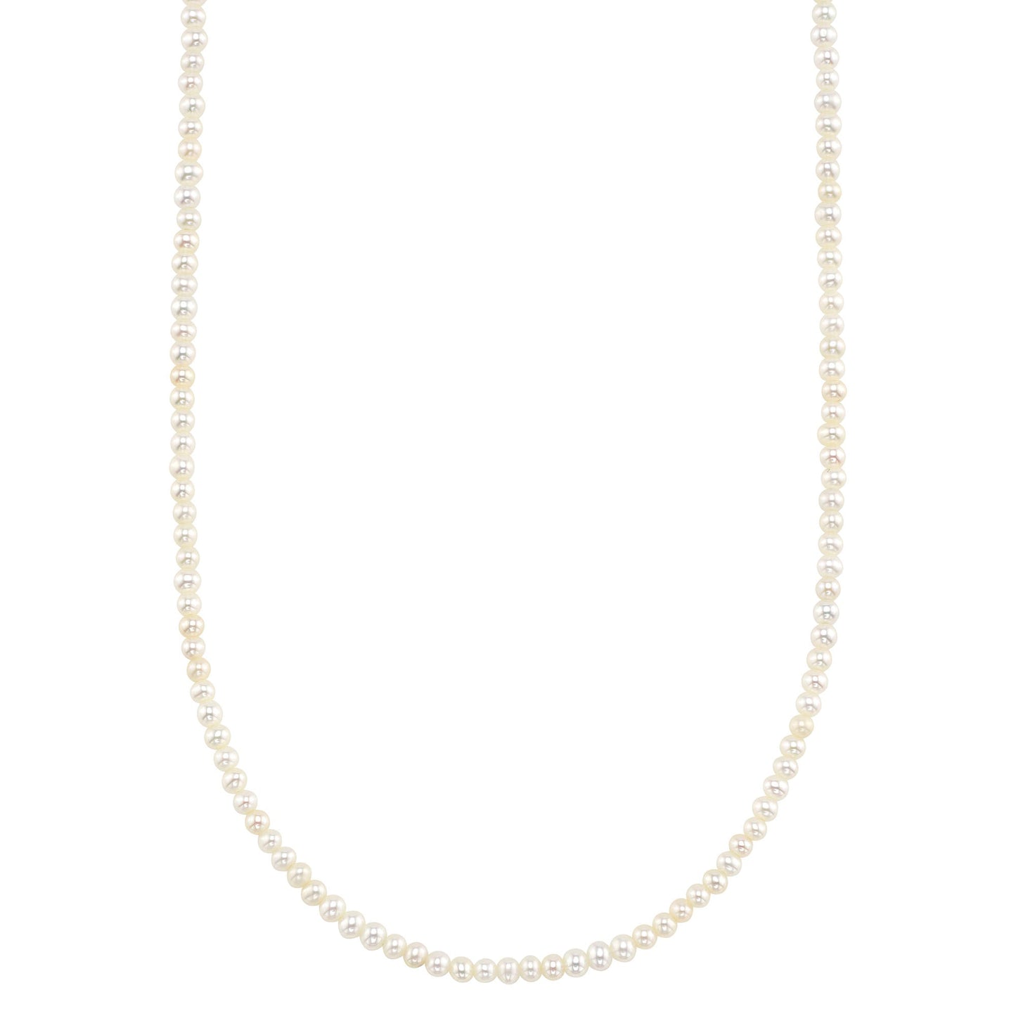 14K Y/G CULTURED PEARL TENNIS NECKLACE