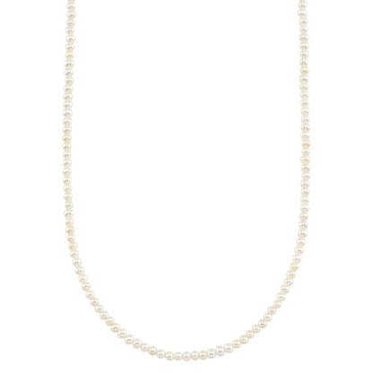 14K Y/G CULTURED PEARL TENNIS NECKLACE