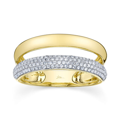 0.32CT 14K Y/G DIAMOND PAVE RING