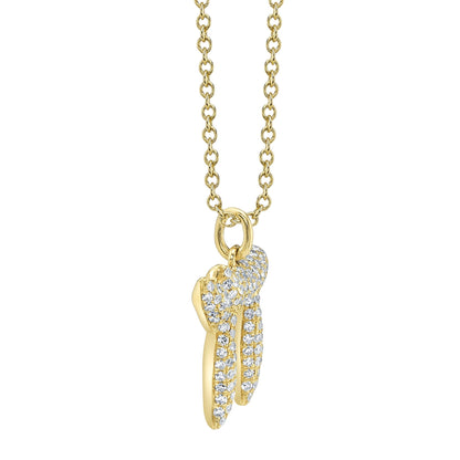 0.30CT 14K Y/G DIAMOND CHAI NECKLACE