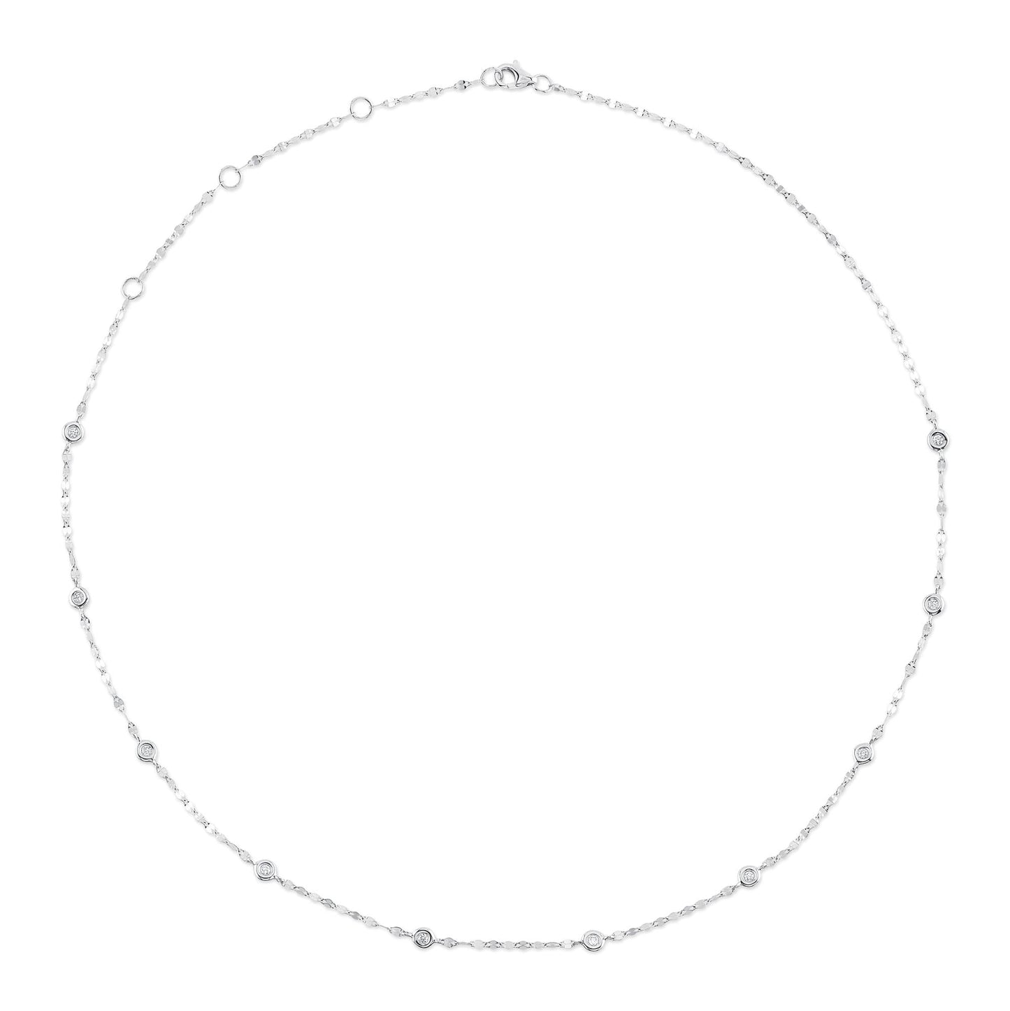 0.20CT 14K W/G 18" DIAMONDS BY THE YARD SPARKLE CHAIN NECKLACE