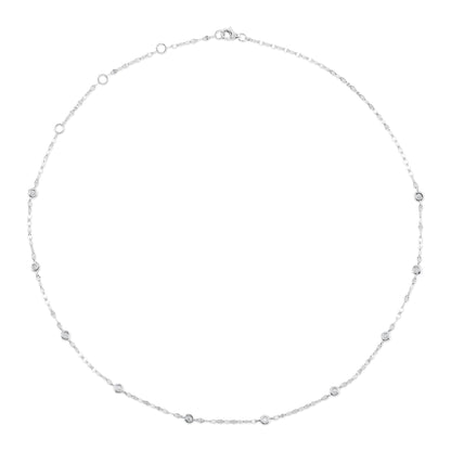 0.20CT 14K W/G 18" DIAMONDS BY THE YARD SPARKLE CHAIN NECKLACE