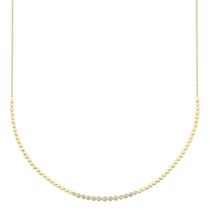 0.46CT 14K Y/G DIAMOND BEZEL NECKLACE