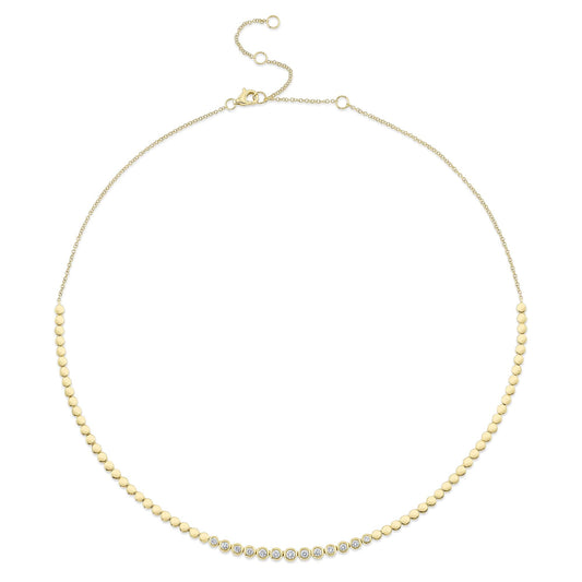 0.46CT DIAMOND BEZEL NECKLACE