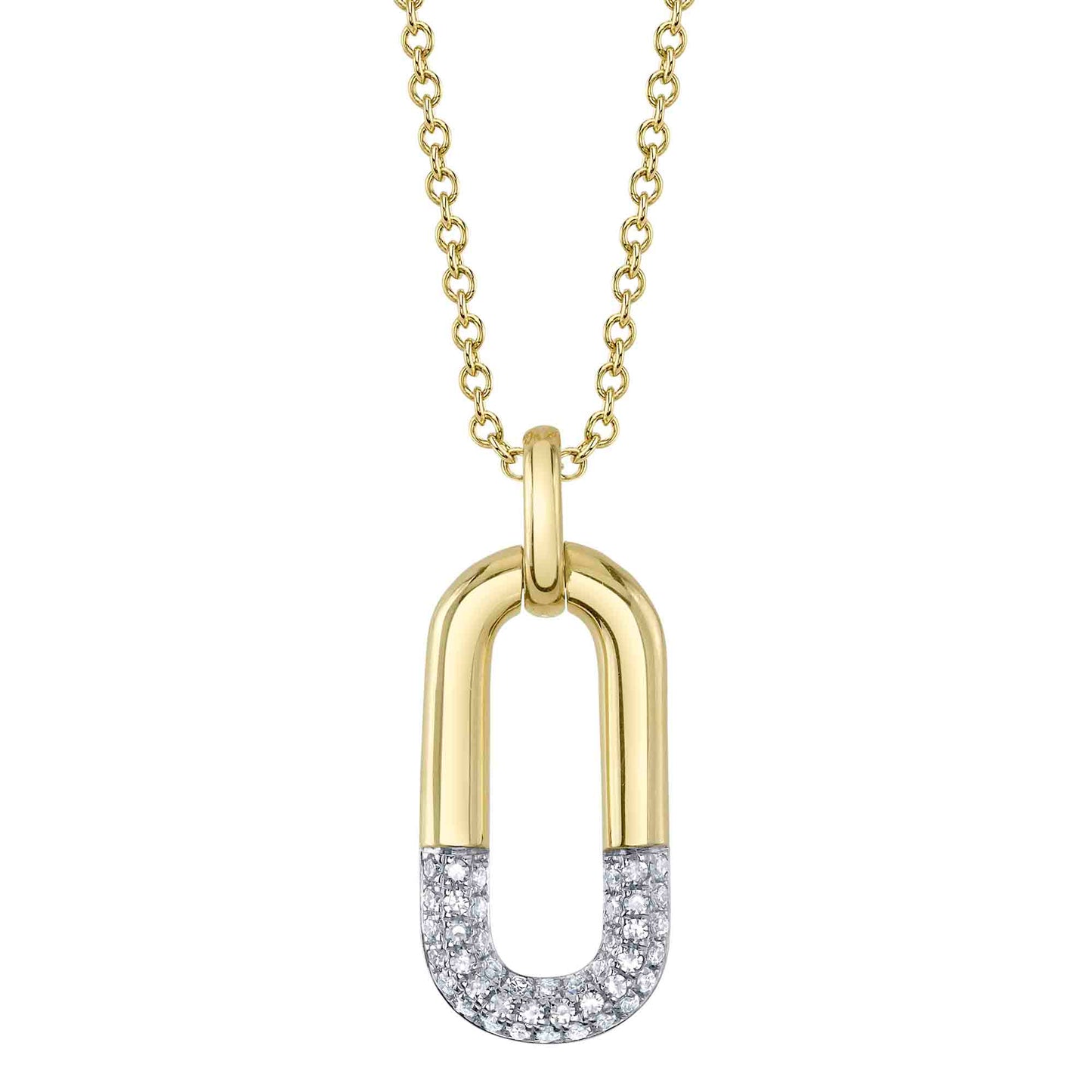 0.10CT 14K Y/G DIAMOND NECKLACE