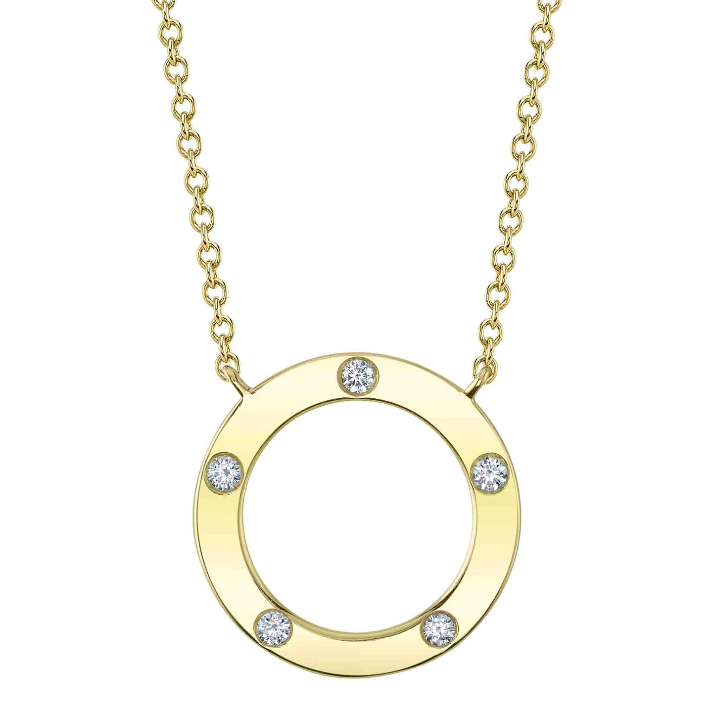 0.07CT DIAMOND CIRCLE NECKLACE