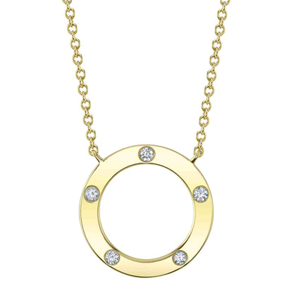 0.07CT DIAMOND CIRCLE NECKLACE
