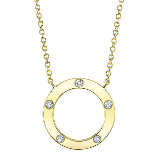 0.07CT DIAMOND CIRCLE NECKLACE