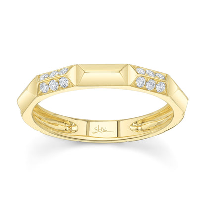0.13CT 14K Y/G DIAMOND GEO CUT BAND