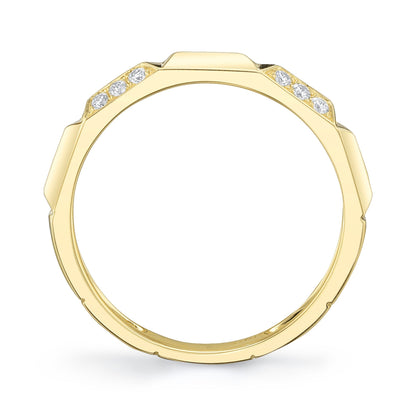 0.13CT 14K Y/G DIAMOND GEO CUT BAND