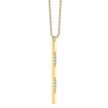 0.17CT 14K Y/G DIAMOND GEO CUT NECKLACE