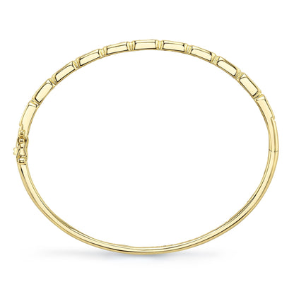 0.65CT 14K Y/G DIAMOND BAGUETTE BANGLE
