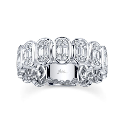 0.50CT 14K W/G DIAMOND BAGUETTE BAND