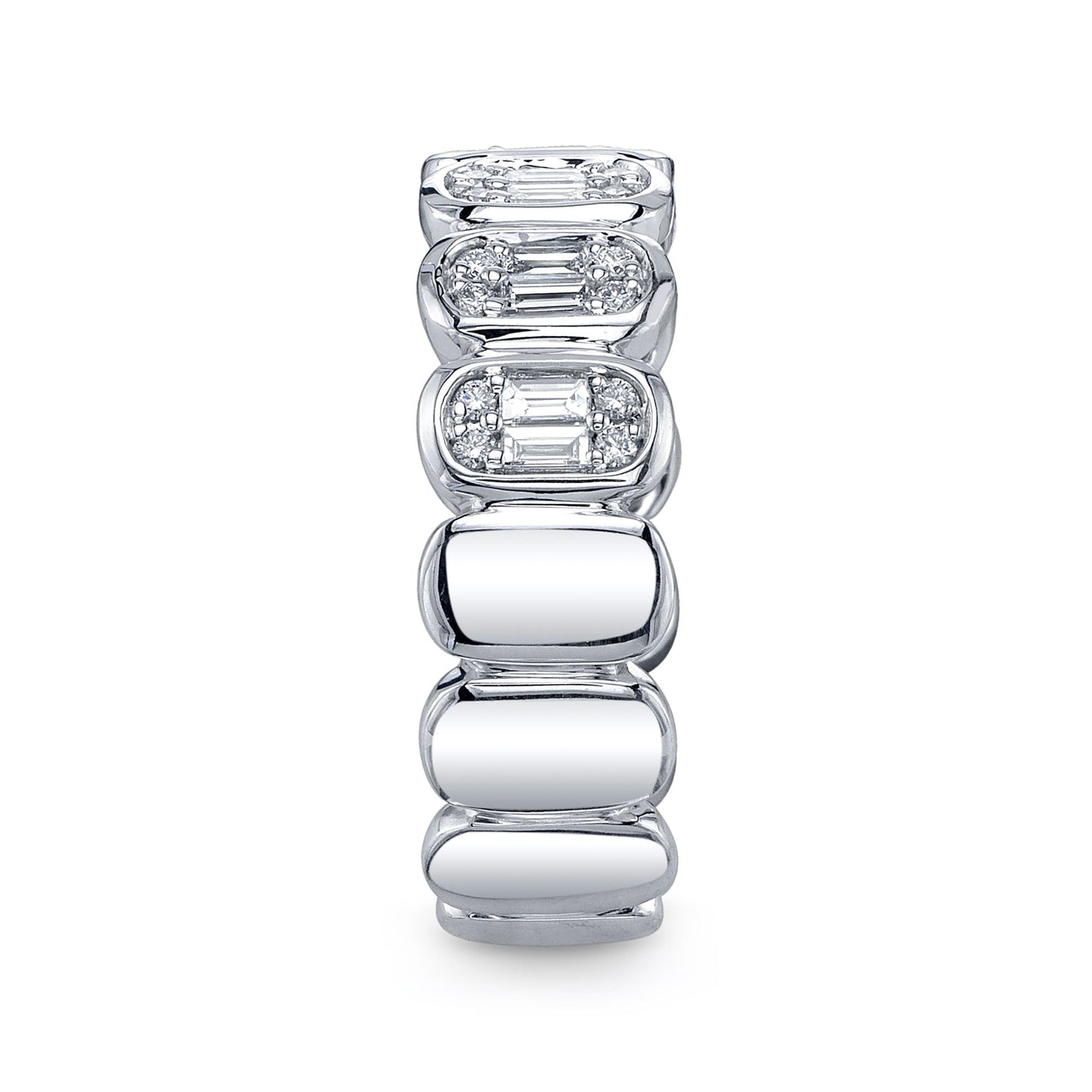0.50CT 14K W/G DIAMOND BAGUETTE BAND