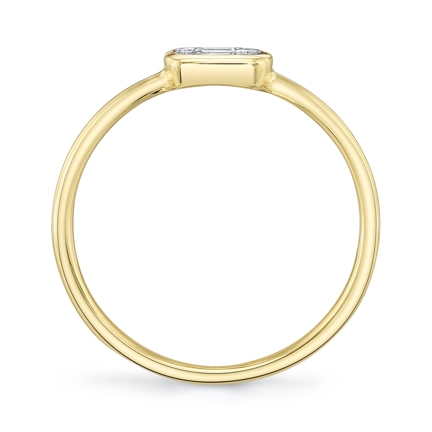0.07CT 14K Y/G DIAMOND BAGUETTE RING