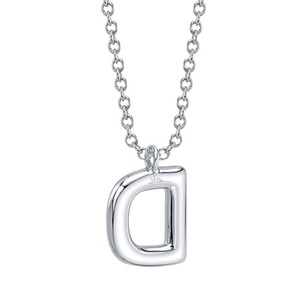 0.10CT 14K W/G DIAMOND PAVE NECKLACE - INITIAL D