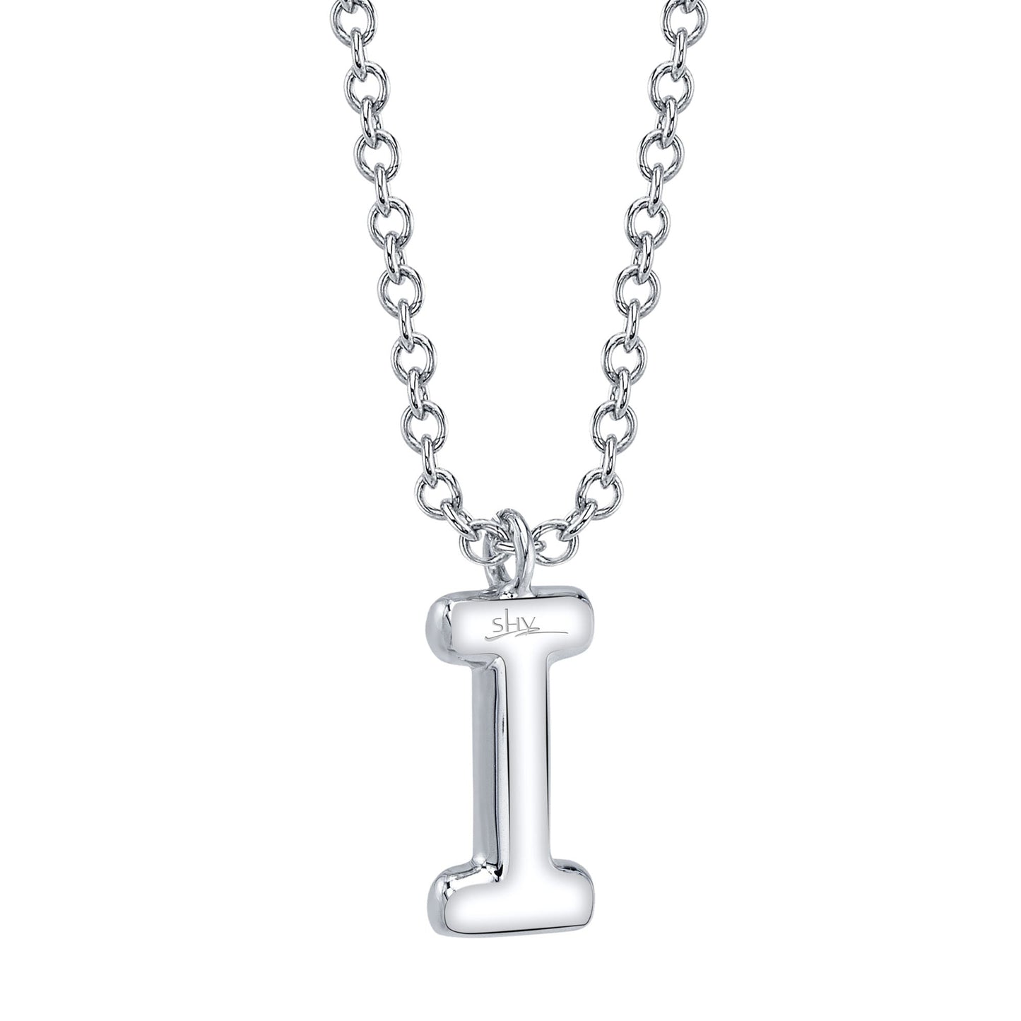 0.06CT 14K W/G DIAMOND PAVE NECKLACE - INITIAL I