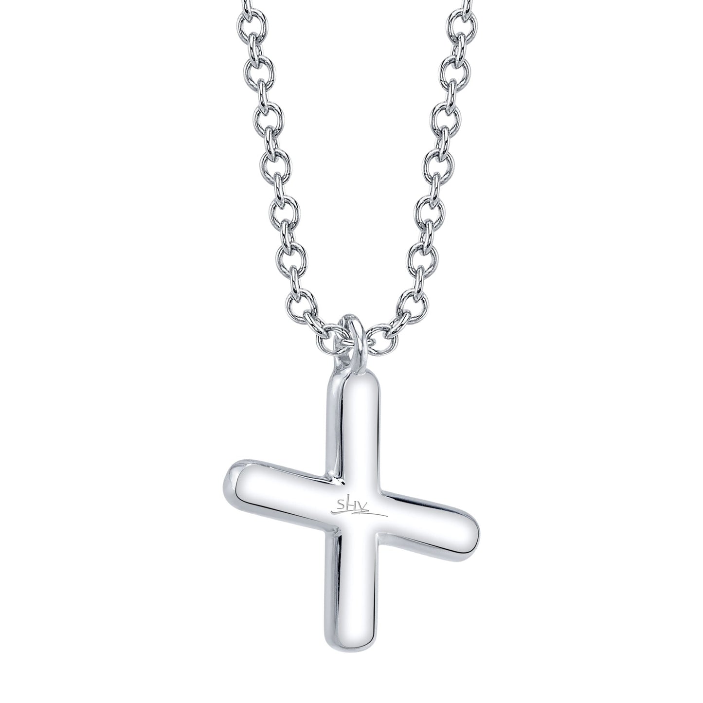0.09CT 14K W/G DIAMOND PAVE NECKLACE - INITIAL X