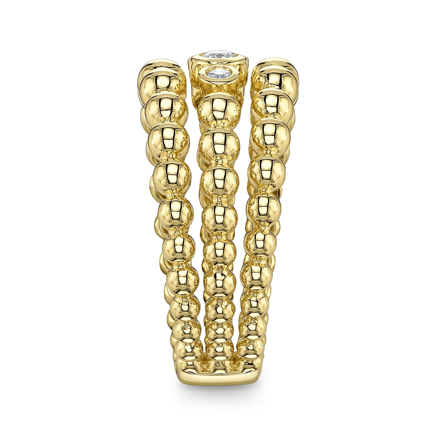 0.31CT 14K Y/G DIAMOND BEZEL RING