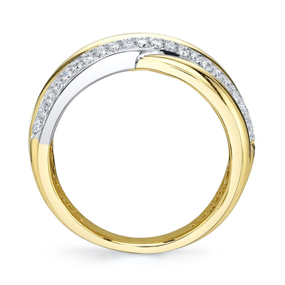 0.72CT 14K2T Y/W DIAMOND PAVE RING