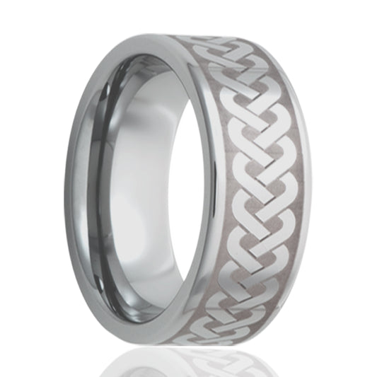 Titanium Comfort Fit Polished Celtic Weave Ring